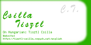 csilla tisztl business card